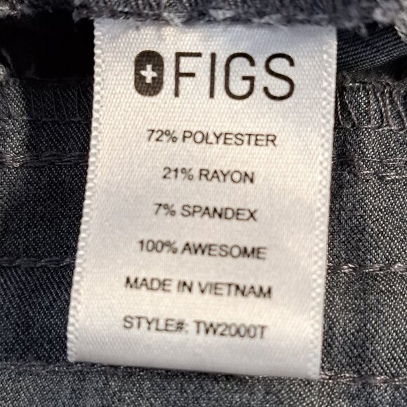 Figs Yola Women's Gray High Waisted Scrub Work Pants Size S/T - Picture 5 of 8